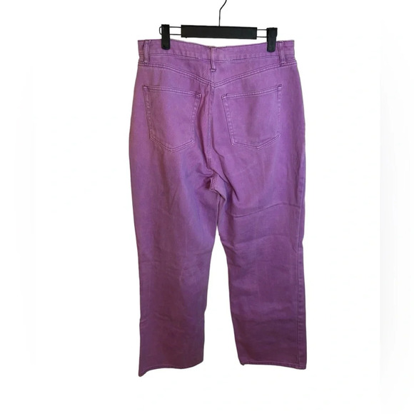 AFRM Oden Purple Distressed Wide Leg Jeans - Picture 4 of 6